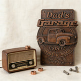 Dad's Garage Wooden Wall Sign: The Perfect Tribute to His Go-To Space