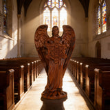 Metatron Angel Cube Beechwood Guardian Ornament: Soulful Resonance of Faith and Art
