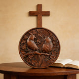 Red Cardinal Couple Hand-Carved Wood Figurine: A Symbol of Hope & Spiritual Connection