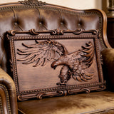 Hand-Carved Beech Wood Eagle Art: For the Bold & Spirited wooden home decor product image