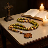 Natural Wood Rosary: A Sacred Token Woven From Faith & Creation