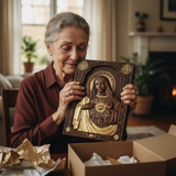 Immaculate Heart of Mary Hand-Carved Beech Wood Sculpture | Sacred Home Altar Ornament