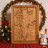 Natural Ash Wood Magician Carved Art: Whimsy Woven in Warm Wood