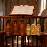 Handgeschnitzte tragbare Kirche - christlicher Mini-Altar