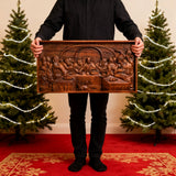 Bgcopper Last Supper Religious Carving Icons Gifts Wood Carving Religious Wood Wall Art