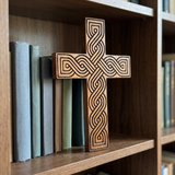 Handcrafted Beechwood Plaited Wall Cross – Natural Wood Finish