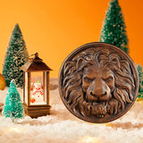 Carved Lion Head Wood Carving Wall Art - BGCOPPER