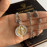St. Benedict Home Blessing Titanium Steel Pendant