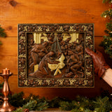 Nativity Scene Wooden Plaque – A Handcrafted Reminder of Christ's Birth 🕊️
