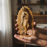 Guatalupe Beech Wood Tabletop Ornament - Christian gift presentation
