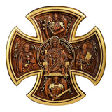 Trinity Jesus and Mary Wood Cross - BGCOPPER