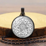 Seven Angels Necklace Pendant Protection Amulet Jewelry Archangel Jewelry Glass Photo Jewelry - BGCOPPER