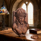 Bgcopper October Release | Beech Wood Sculpture of Jesus with Crown of Thorns — A Reminder of Love for Christmas