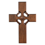 Irish Celtic Cross Wooden Hand Carved Cross for Wall Decor, Religious Gift Cross - BGCOPPER