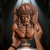 Bgcopper October Release | Beech Wood Sculpture of Jesus with Crown of Thorns — A Reminder of Love for Christmas