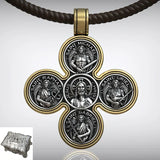 Baroque Style Crucifix Pendant with Jesus and the Four Archangels – A Symbol of Faith and Divine Protection - BGCOPPER