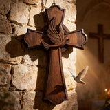 Holy Spirit Dove Wooden Cross: A Symbol of the Spirit’s Presence & Guidance
