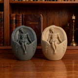 Oval Jesus Scented Candle: A Sacred Embrace of Resurrection & Devotion