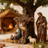 St. Benedict Exorcism Cross wood carved - Bless you and your family