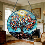 Tree of Life Stained Glass Suncatcher: Faith, Growth, and Light