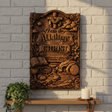 "I Can Do All Things" Wood Carving - Sacred Heart & Empty Tomb Scripture Decor - A Gift of Strength & Faith