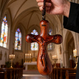 Bgcopper Rosewood Crucifix of Jesus' Passion (Necklace & Car Charm Options)