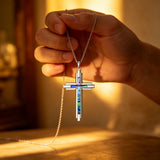 Abalone Shell Cross Necklace – Divine Protection & Celestial Beauty