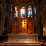 Hand-Carved Travel Triptych Altar: The Holy Family at Your Side