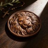 Lion Head Wooden Wall Art: Symbol of Christ the Lion of Judah