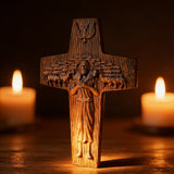 “Good Shepherd” Jesus Shepherd Wooden Wall Hanging