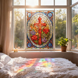 🌟 Stained Glass Cross Window Art: Where Faith Meets Light