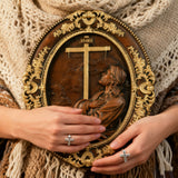 Jesus Hill Garten Gebet Plaque Holz schnitzerei