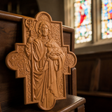 God's Shepherd religious gift Wooden carved chrirstian wall art