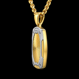 Radiant Shield Pendant Necklace – Titanium Steel Faith-Inspired Men's Necklac