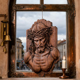 Bgcopper October Release | Beech Wood Sculpture of Jesus with Crown of Thorns — A Reminder of Love for Christmas