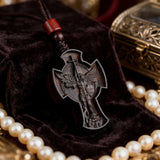 St. Michael the Archangel Wooden Cross Pendant