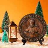 St. Francis of Assisi Patron Saint of Animals Religious Icon - Natural Wood Wall Decoration Hanging Souvenir - BGCOPPER