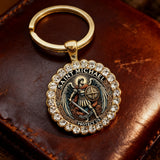 Saint Michael Defender Glass Keychain & Necklace: Carry His Protection With You