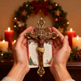 St. Benedict Exorcism Cross wood carved - Bless you and your family