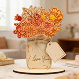 Mother's Day Wooden Flower Card DIY Craft Kit | Paint an Everlasting Bouquet of Love for Mom