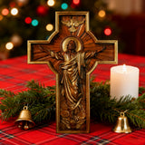 Ascension of Jesus wood carving cross