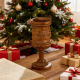 Boxwood "Last Supper" Chalice Hand-Carved Communion Cup | Eternal Symbol of Redemption & Fellowship