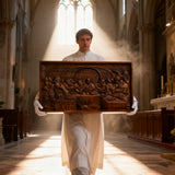 Letztes Abendmahl Religiöse Schnitzerei Icons Personal isierte Geschenke Holz schnitzerei Religiöse Holz Wand Kunst