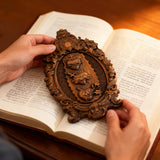 Three Sacred Hearts of the Holy Family | Solid Wood Carving Gift