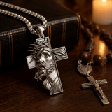 S925 Sterling Silver Jesus Crown of Thorns Cross Pendant – Christian Faith Necklace