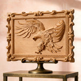 Hand-Carved Beech Wood Eagle Art: For the Bold & Spirited - product view