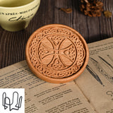 Bgcopper Wooden Tree of Life Celtic Cross Coasters - BGCOPPER