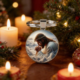 Jesus in Prayer Keychain: Carry His Presence Wherever You Go