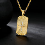 Sparkling Cross Pendant Necklace | Diamond-Set Stainless Steel Jewelry