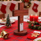 Boxwood LED Nativity Cross – The Light of Christ Shines Within